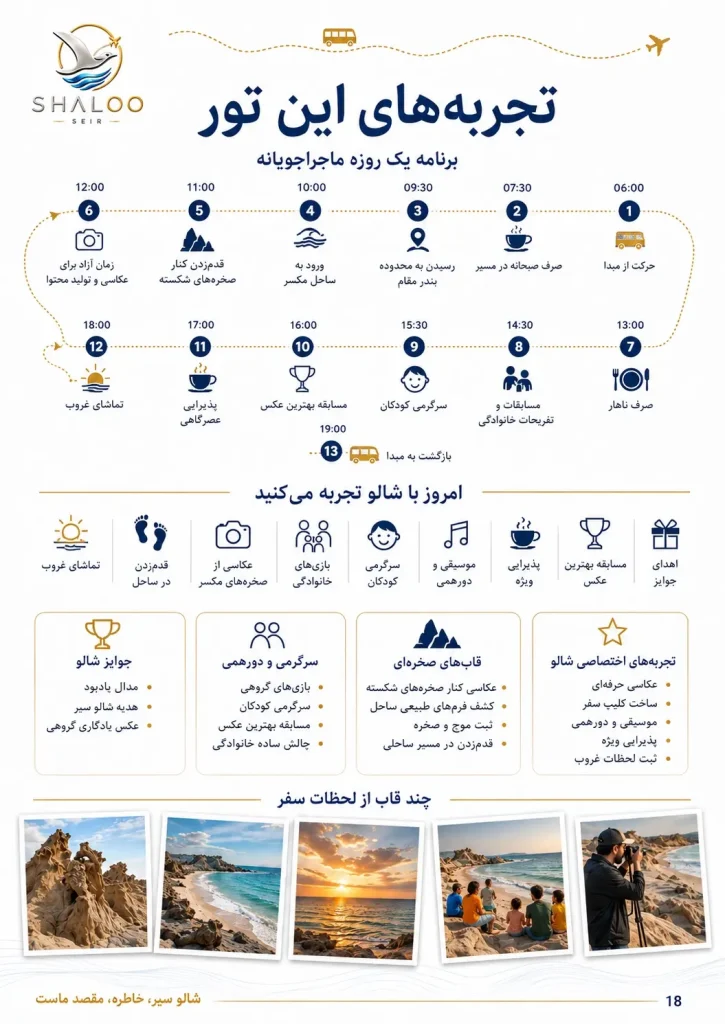 برنامه تصویری تور یک‌روزه ساحل مکسر شالوسیر