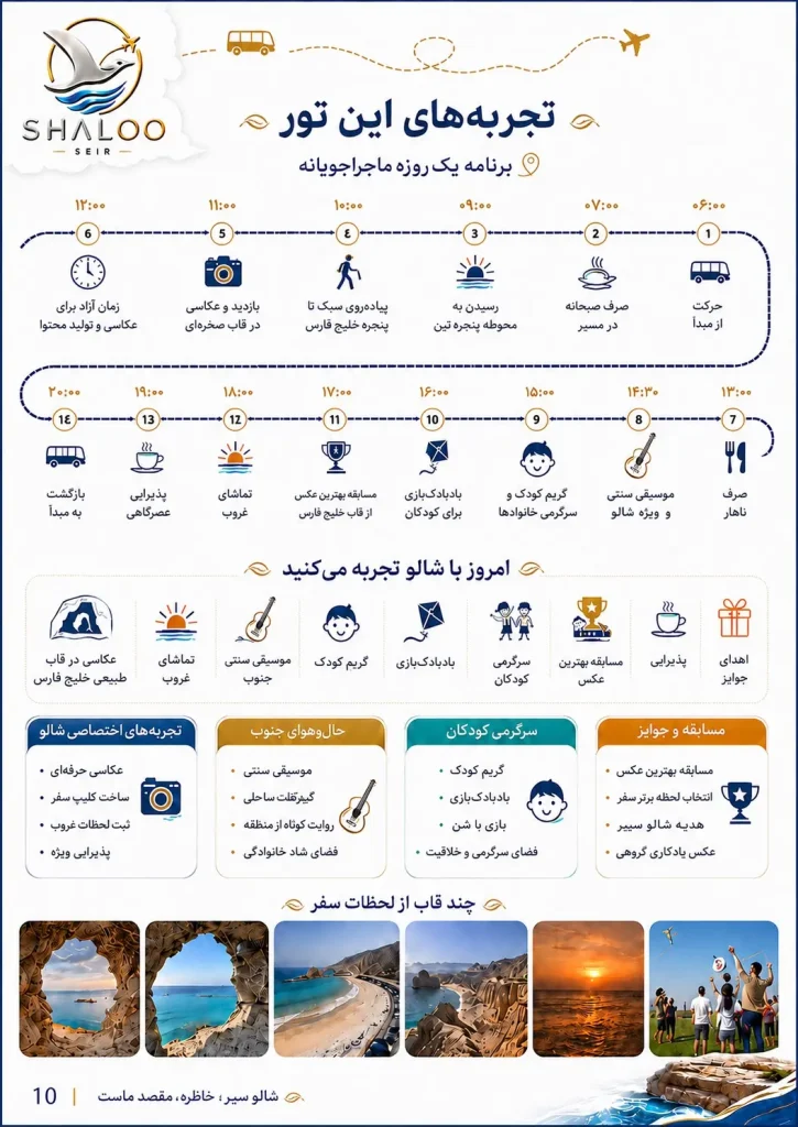 برنامه تصویری تور پنجره خلیج فارس ساحل تبن